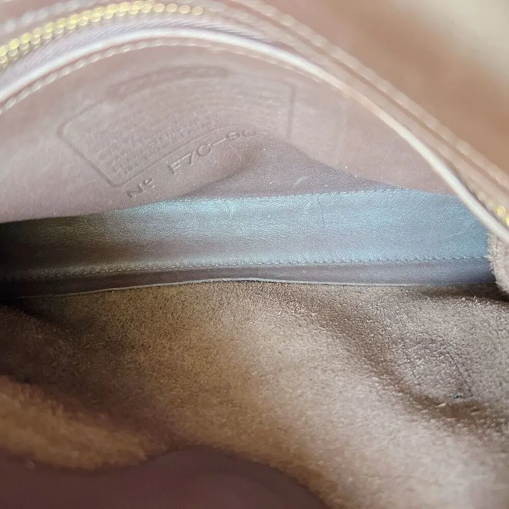 Vintage Coach Laurie Flap 9032 Brown Glovetanned Leather Purse